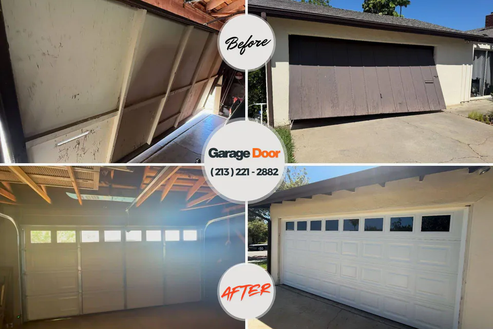 Before and after: Garage Door Installation & Replacement Salem Heights, OH